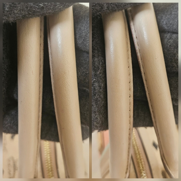 MCM Cream Handbag With Long Handle Satchel AUTHENTIC - Picture 8 of 16